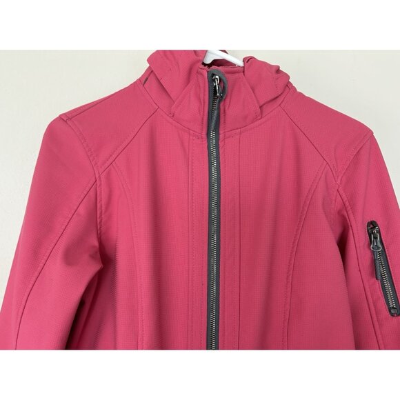 Free Country Softshell Jacket Women's S Full Zip Fleece Lined Red Coat - Picture 3 of 7